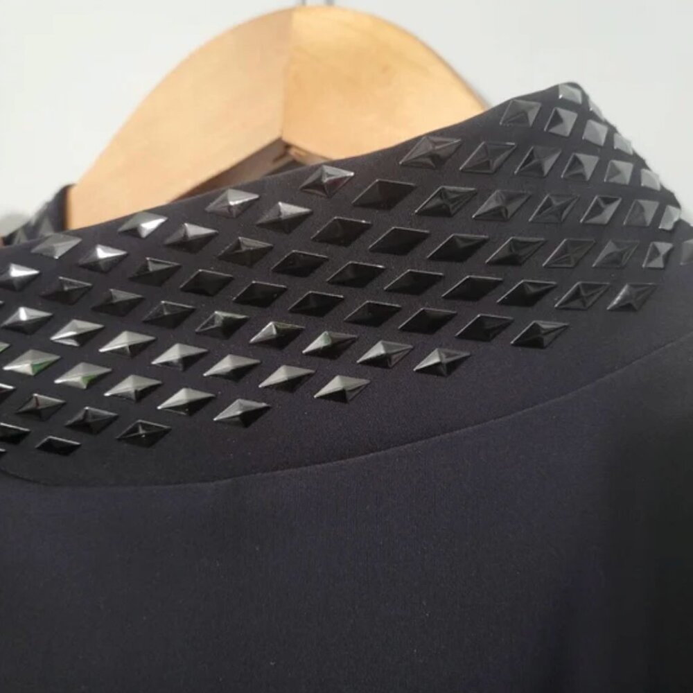 Chiara Boni Black Embellished Halter Neck Bodycon Midi Dress - Picture 4 of 7